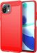 Чехол Slim Carbon для Xiaomi Mi 11 Lite - Red (8507). Фото 1 из 4