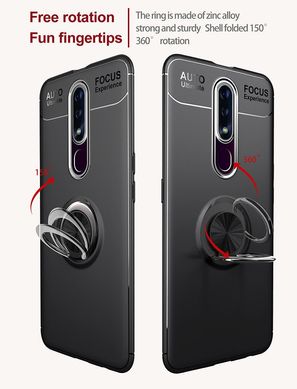 Чехол Hybrid Car Magnetic Ring для Nokia 3.1 Plus - Red