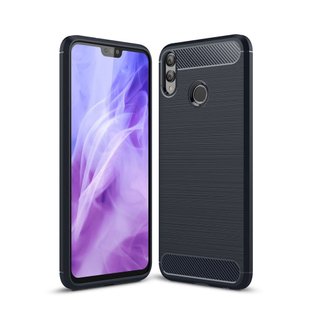 Силиконовый чехол Hybrid Carbon для Huawei Honor 8X - Blue