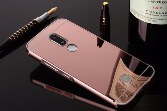 Металлический чехол для Motorola Moto M "розовый зеркальный"