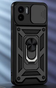 Противоударный чехол Transformer Ring для Xiaomi Redmi A1 / A2 - Black Camshield