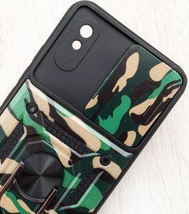 Удароміцний чохол GETMAN Ring для Xiaomi Redmi 9A - Camshield Green