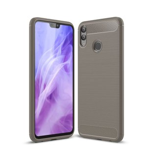 Силиконовый чехол Hybrid Carbon для Huawei Honor 8X - Brown