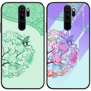 TPU+Glass чехол светящийся в темноте для Xiaomi Redmi Note 8 Pro