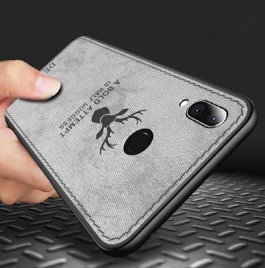 Чехол Deer с тканевой поверхностью Soft-Touch для Huawei Y6 2019 - Grey