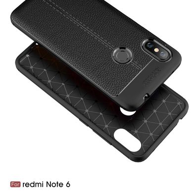 Защитный чехол Hybrid Leather для Xiaomi Redmi Note 6 Pro - Dark Blue