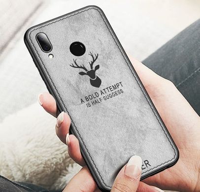Чехол Deer с тканевой поверхностью Soft-Touch для Huawei Y6 2019 - Blue