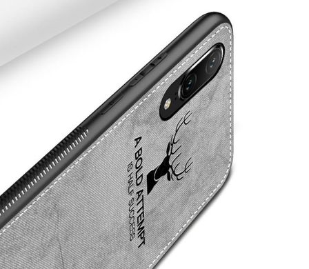 Чохол Deer з тканинною поверхнею Soft-Touch для Huawei Y6 2019 - Grey