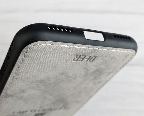 Чехол Deer с тканевой поверхностью Soft-Touch для Huawei Y6 2019 - Grey