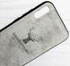 Чохол Deer з тканинною поверхнею Soft-Touch для Huawei Y6 2019 - Grey (1160). Фото 1 із 7