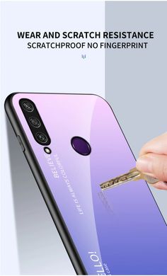 Чохол TPU+Glass для Huawei Y6p - Purple
