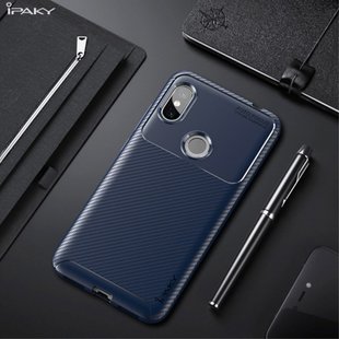 Защитный чехол Hybrid Premium Carbon для Xiaomi Redmi Note 6 Pro - Dark Blue