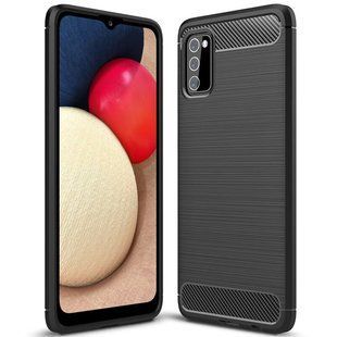 Силиконовый (TPU) чехол для Samsung Galaxy A03s - Black Carbon