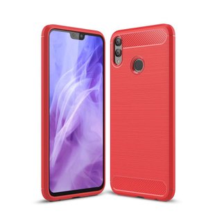 Силиконовый чехол Hybrid Carbon для Huawei Honor 8X - Red