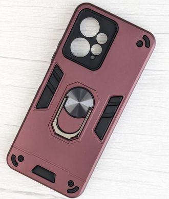 Ударопрочный чехол Transformer Ring для Xiaomi Redmi Note 12 - Dark Red