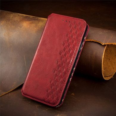 Чехол-книжка Getman Cubic Wallet для для Xiaomi Redmi Note 12 - Dark Red