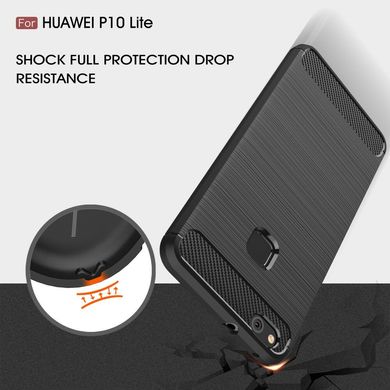 Защитный чехол Hybrid Carbon для Huawei P10 Lite - Black