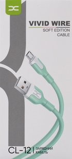 Дата кабель DC Vivid USB to MicroUSB 2A - Green