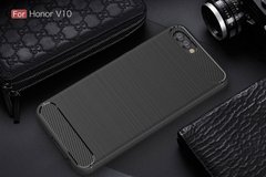 Силиконовый чехол Hybrid Carbon для Huawei Honor V10 - Black