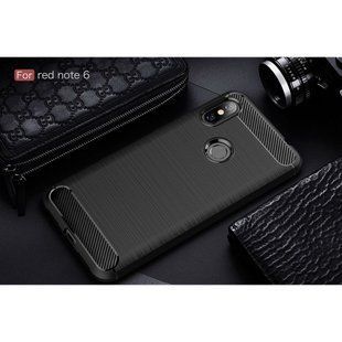 Силиконовый чехол Hybrid Carbon для Xiaomi Redmi Note 6 Pro - Black