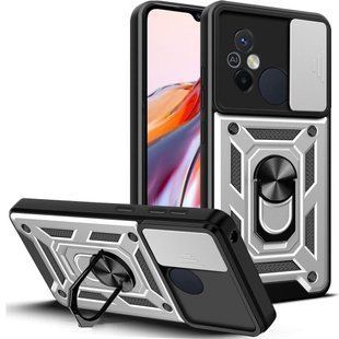 Удароміцний чохол Hybrid Ring Camshield для Xiaomi Redmi 12C - Silver