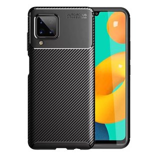 Защитный чехол Hybrid Premium Carbon для Samsung Galaxy M22 - Black