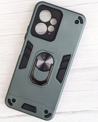 Ударопрочный чехол Transformer Ring для Xiaomi Redmi Note 12 - Navy Green