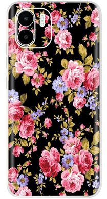 Чехол с рисунком для Xiaomi Redmi A1 - Темные цветы