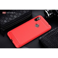 Силиконовый чехол Hybrid Carbon для Xiaomi Redmi Note 6 Pro - Red