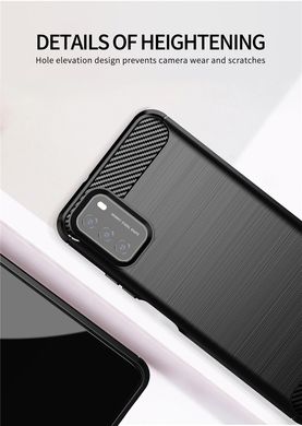 Силиконовый чехол Hybrid Carbon для Xiaomi Poco M3 - Black