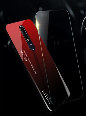 Чехол TPU+Glass для Nokia 3.1 Plus - Black