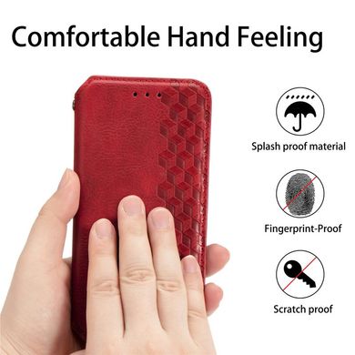 Чехол-книжка Getman Cubic Wallet для для Xiaomi Redmi 13C - Dark Red