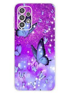 Силіконовий (TPU) чохол із малюнком для Samsung Galaxy A23 - Метелики на світлому фоні