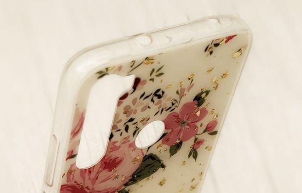 Чохол з малюнком для Xiaomi Redmi Note 8 (2021) - Квіти на білому тлі