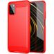 Силіконовий чохол Hybrid Carbon для Xiaomi Poco M3 - Red (22853). Фото 1 із 6