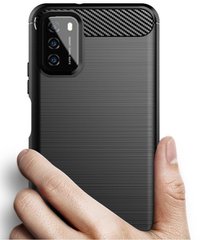 Силиконовый чехол Hybrid Carbon для Xiaomi Poco M3 - Black