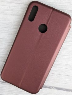 Чехол (книжка) BOSO для Huawei Y7 2019 - Dark Red