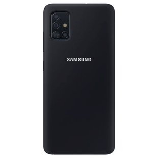 Чехол Silicone Case Full Protective для Samsung Galaxy A51 - Black