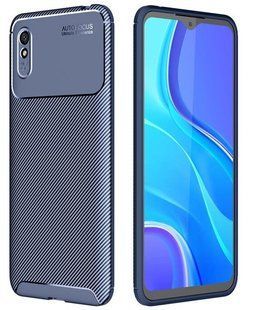 Чохол Premium Carbon для Xiaomi Redmi 9A - Blue