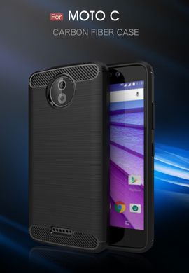 Защитный чехол Hybrid Carbon для Motorola Moto C Plus "черный"