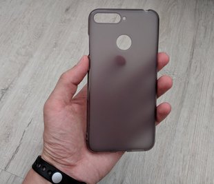 Матовый TPU чехол для Huawei Honor 7C - Black