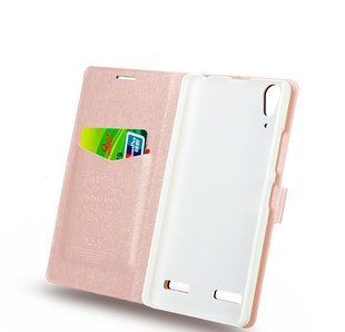 Чехол-книжка JR для Lenovo A6000/A6010 "золотой"