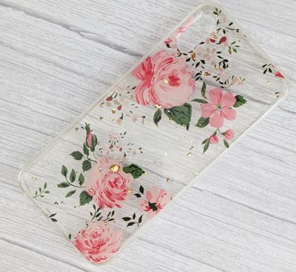 Чохол із малюнком для Huawei Y6 2019 - Квіти на білому тлі