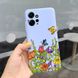 Силіконовий чохол з малюнком для Xiaomi Redmi Note 12 - Квіти на блакитному тлі (102261). Фото 1 із 6
