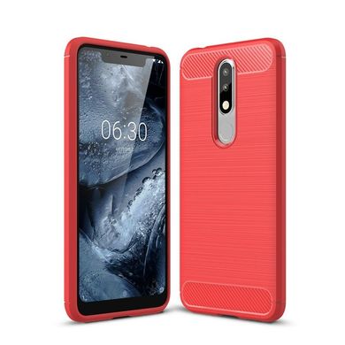 Силіконовий чохол Hybrid Carbon для Nokia 5.1 Plus - Red