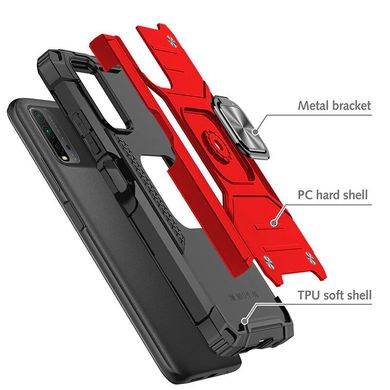 Удароміцний чохол Union Ring for Magnet для Xiaomi Redmi Note 9 4G / Redmi 9T - Red