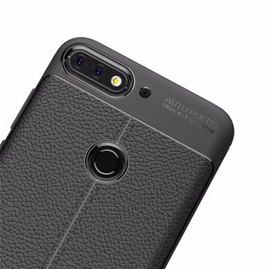 Защитный чехол Hybrid Leather для Huawei Y7 Prime 2018 - Black