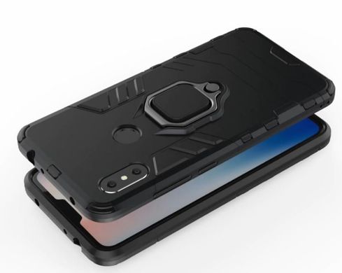 Защитный чехол Ring с магнитным держателем для Xiaomi Redmi Note 6 Pro - Black