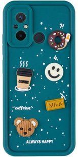 Силіконовий TPU чохол для Xiaomi Redmi 12C - Navy Green 3D