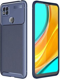 Чохол Premium Carbon для Xiaomi Redmi 9C - Blue